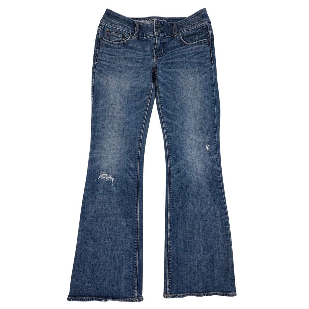 American Eagle Artist Low Rise Bootcut Jeans Women's 8 Blue Y2K Retro